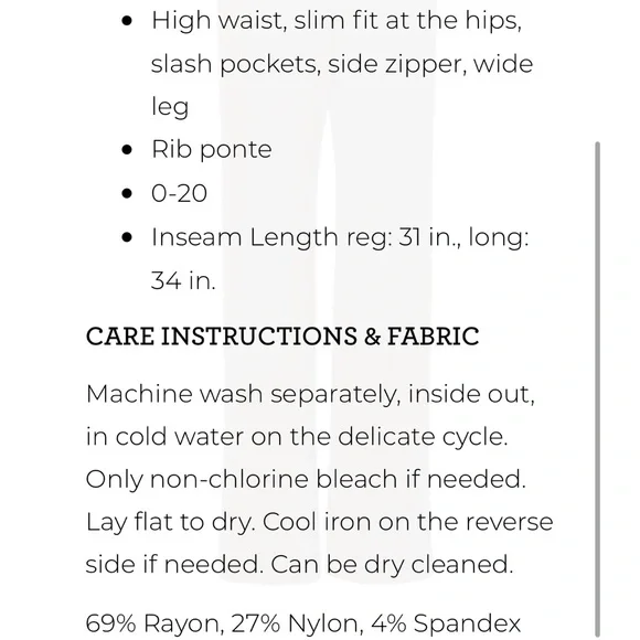 CAbi Academy Wide Leg Trousers Structured Minimalist Design - Picture 6 of 8